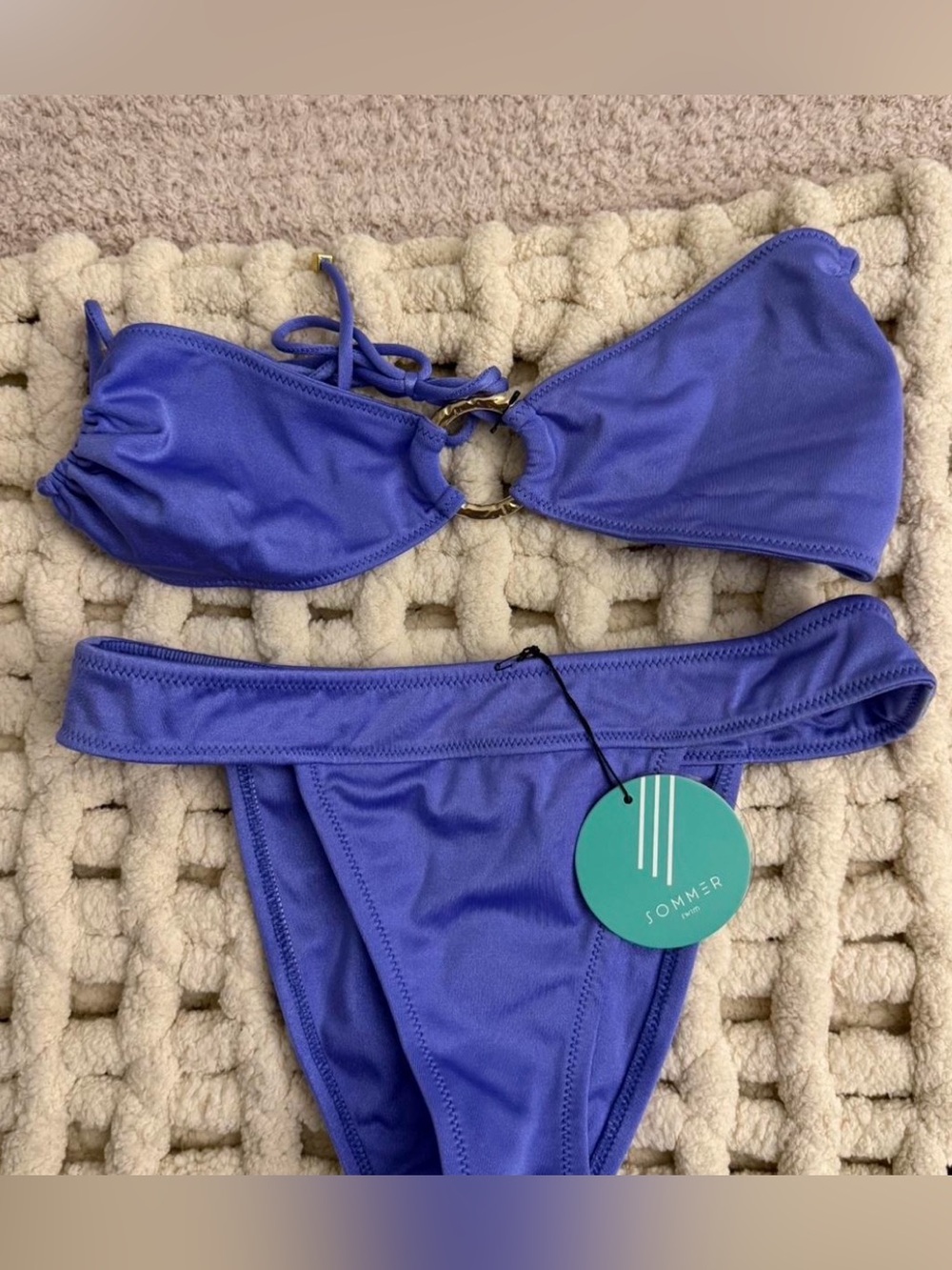 Sommer Violet Ring-Accent Bikini Set